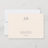 Boho Rustieke Paarse Lavendel Bloemen Huwelijk RSVP Kaartje (Achterkant)