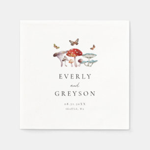 Boho & rustieke paddenstoel bruiloft servet