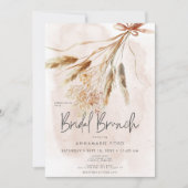 Boho rustieke pampa's & gedroogd boeket bruids bru kaart (Voorkant)