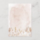 Boho rustieke Pampas & gedroogd gras boeket Detail Informatiekaartje (Achterkant)