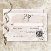Boho rustieke Pampa's & gedroogd gras boeket QR Co RSVP Kaartje