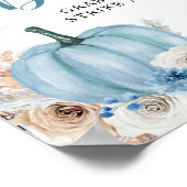 Boho Rustieke Pompoen Herfst Fotohokje Bord Poster (Hoek)