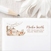 Boho rustieke pompoen Herfst in liefde adreslabel Etiket (Insitu)