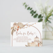 Boho rustieke pompoen Herfst in liefde boeken voor Uitnodiging Briefkaart (Staand voorkant)