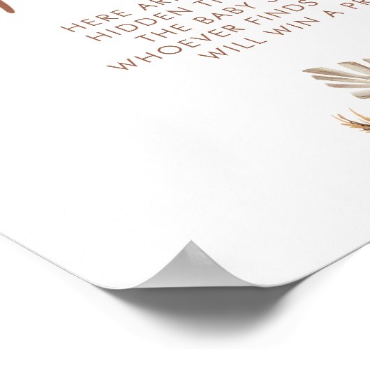 Boho rustieke pompoen Herfst in liefde fopspeen ja Poster (Hoek)