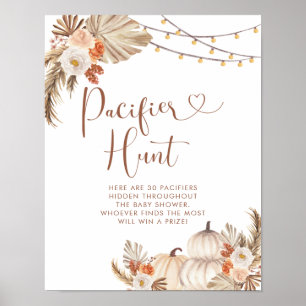 Boho rustieke pompoen Herfst in liefde fopspeen ja Poster