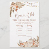 Boho rustieke pompoen Herfst in liefde Hoe oude ou (Voorkant)