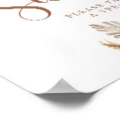 Boho rustieke pompoen Herfst in liefde is zoet Poster (Hoek)