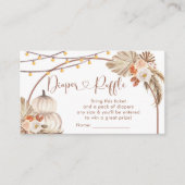 Boho rustieke pompoen Herfst in liefde Luier Raffl Informatiekaartje (Voorkant)