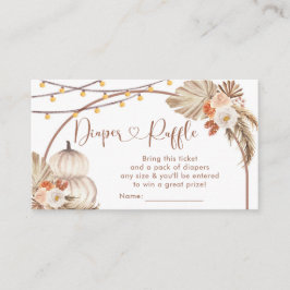 Boho rustieke pompoen Herfst in liefde Luier Raffl Informatiekaartje