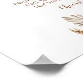 Boho rustieke pompoen Herfst in liefde mam-osa bar Poster (Hoek)