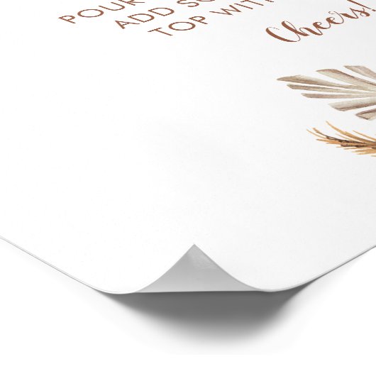 Boho rustieke pompoen Herfst in liefde mam-osa bar Poster (Hoek)