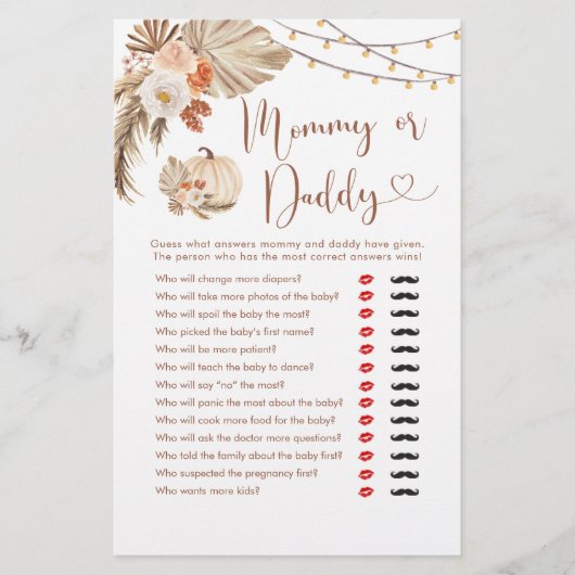 Boho rustieke pompoen Herfst in liefde mama of pap (Voorkant)