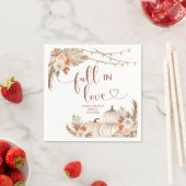 Boho rustieke pompoen Herfst in liefde papier serv Servet (Insitu)