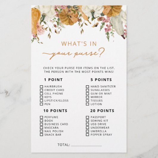 Boho rustieke pompoen Herfst in liefde portemonnee (Voorkant)