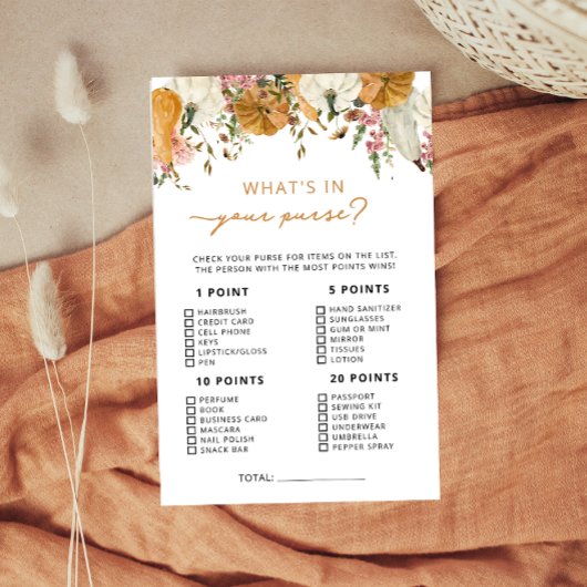 Boho rustieke pompoen Herfst in liefde portemonnee