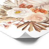 Boho rustieke pompoen Herfst in liefde Welkomstbor Poster (Hoek)