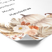 Boho rustieke pompoen Herfst oude vrouwen verhalen Poster (Hoek)