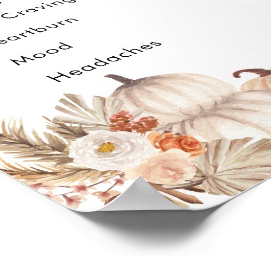 Boho rustieke pompoen Herfst oude vrouwen verhalen Poster (Hoek)