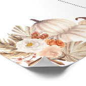 Boho rustieke pompoen Herfst stembord Poster (Hoek)