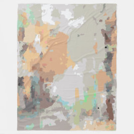 Boho rustieke retro sinaasappel, taupe, bruin, bla fleece deken