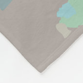 Boho rustieke retro sinaasappel, taupe, bruin, bla fleece deken (Hoek)