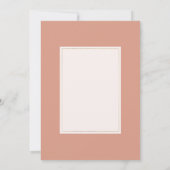 Boho rustieke roze koraal ivoor bloemige Bruids Sh Kaart (Achterkant)