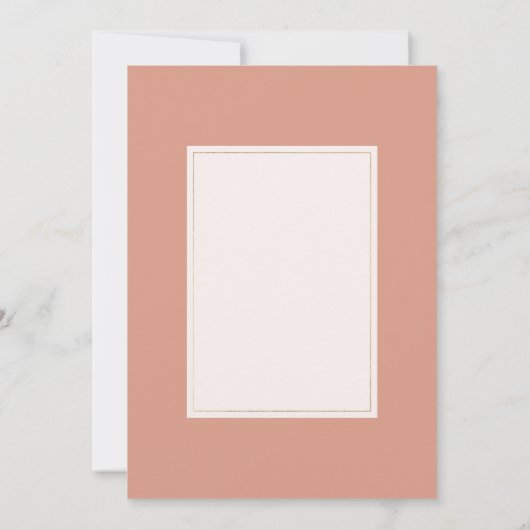 Boho rustieke roze koraal ivoor bloemige Bruids Sh Kaart (Achterkant)