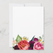 Boho Rustieke Waterverf Bloemen 40ste Verjaardagsf Kaart (Achterkant)