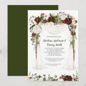 Boho rustieke Waterverf Floral Canopy Kaart (Voorkant / Achterkant)