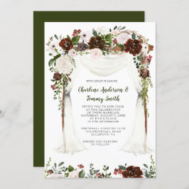 Boho rustieke Waterverf Floral Canopy Kaart
