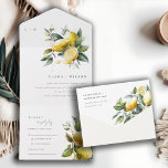 Boho rustieke Waterverf geel citroen tuin bruiloft All In One Uitnodiging<br><div class="desc">Boho Waterverf Yellow Lemon Garden Theme Collectie.- het is een sierlijke script waterverf Illustratie van boho yellow citroen bos perfect voor uw zomervoorjaar en land boho bruiloft & feesten. Het is zeer eenvoudig aan te passen, met uw persoonlijke gegevens. Als u een ander passend product of aanpassing nodig hebt, vriendelijk...</div>
