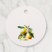 Boho rustieke Waterverf geel citroen tuin bruiloft Bedankjes Labels (Achterkant)