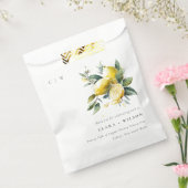 Boho rustieke Waterverf geel citroen tuin bruiloft Bedankzakje (Gezegeld)