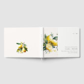 Boho rustieke Waterverf geel citroen tuin bruiloft Gastenboek (Volledig)