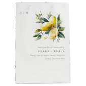 Boho rustieke Waterverf geel citroen tuin bruiloft Medium Cadeauzakje (Voorkant)