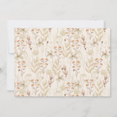 Boho Rustieke Weide Bloemen Bloem Bruidsdouche Bedankkaart (Achterkant)