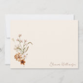 Boho Rustieke Weide Bloemen Bloem Bruiloft Feest Bedankkaart (Voorkant)