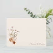 Boho Rustieke Weide Bloemen Bloem Bruiloft Feest Bedankkaart (Staand voorkant)