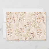 Boho Rustieke Weide Bloemen Bloem Bruiloft Feest Bedankkaart (Achterkant)