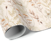 Boho Rustieke Weide Bloemen Bloem Bruiloft Feest Cadeaupapier (Rol Hoek)