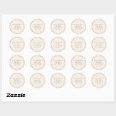 Boho Rustieke Weide Bloemen Bloem Bruiloft Feest Ronde Sticker (Vel)