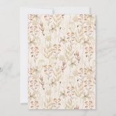 Boho rustieke weide bloemen bloemen bloemstudeerfe kaart (Achterkant)