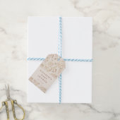 Boho Rustieke Weide Bloemen Bloemige Baby Shower Cadeaulabel (Met Touw)