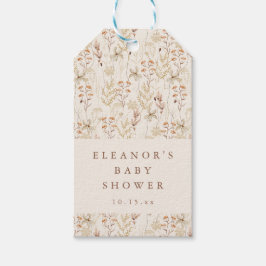 Boho Rustieke Weide Bloemen Bloemige Baby Shower Cadeaulabel