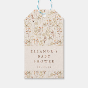 Boho Rustieke Weide Bloemen Bloemige Baby Shower Cadeaulabel