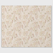 Boho Rustieke Weide Bloemen Bloemstuk Bruiloft Fee Cadeaupapier (Vlak)