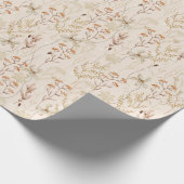 Boho Rustieke Weide Bloemen Bloemstuk Bruiloft Fee Cadeaupapier (Hoek)