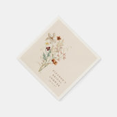 Boho Rustieke Weide Bloemen Bloemstuk Bruiloft Fee Servet (Hoek)