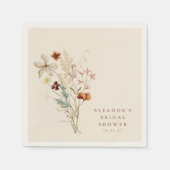 Boho Rustieke Weide Bloemen Bruiloft Feest Servet (Voorkant)